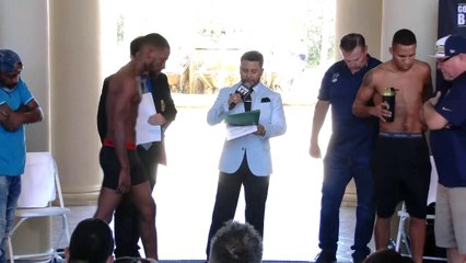 Cornell Hines vs Even Vargas weigh-in and face-off