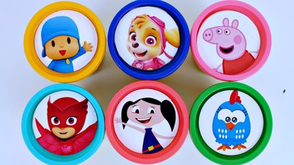 Massinha de Modelar Play Doh Peppa Pig Show da Luna PJ Masks Galinha Pintadinha Patrulha Canina