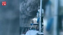 İtalya'daki Srtombolli yanardağının patlama anı amatör kamerada