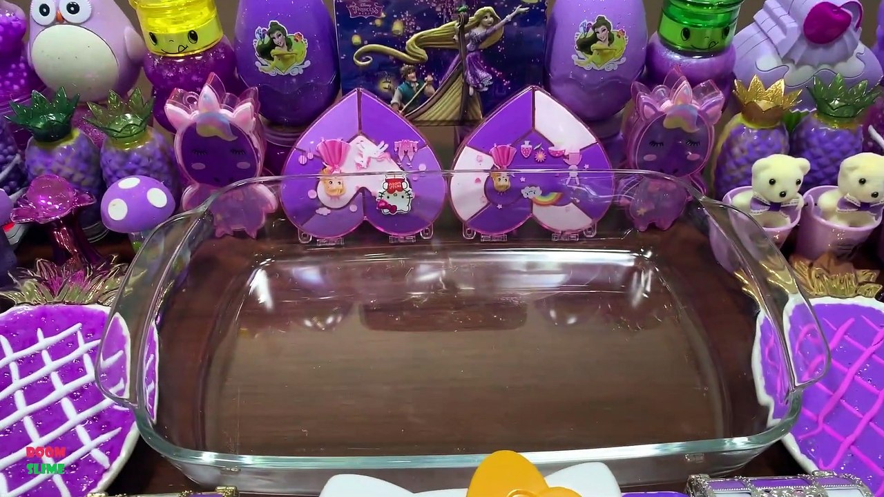 PURPLE SLIME || Mixing Random Things Into #FLOAM Slime || HELLO KITTY | Satisfying Slime s #611