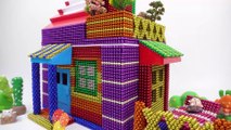 DIY - How To Build Colored Hello Kitty House From Magnetic Balls ( Satisfying )   Magnet World 4K
