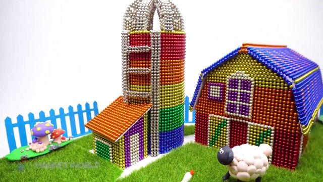 DIY - How To Build Macdonald Farm From Magnetic Balls ( Satisfying ) Magnet World 4K