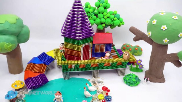 DIY - How To Build Mini Tree House From Magnetic Balls ( Satisfying ) Magnet World 4K