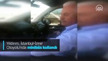 Yıldırım, İstanbul-İzmir Otoyolu'nda minibüs kullandı