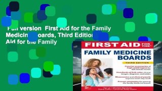 Full version  First Aid for the Family Medicine Boards, Third Edition (1st Aid for the Family