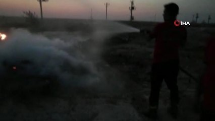 Şanlıurfa'da boşaltılan mülteci kampında yangın