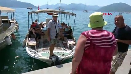 Marmaris’in tekne dolmuşları ilgi görüyor