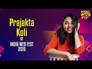 Prajakta Koli speaks at India Web Fest 2019