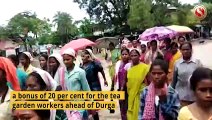 Assam Tea Tribes Students’ Association stage road blockade in Tingrai Chariali