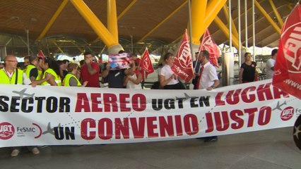 Huelga de Iberia en Barajas