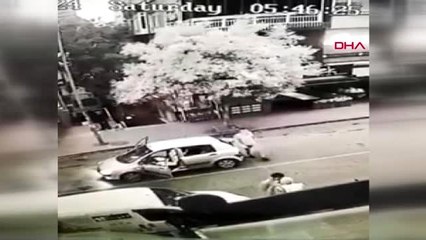 Samsun'da bıçaklı sopalı kavga kamerada