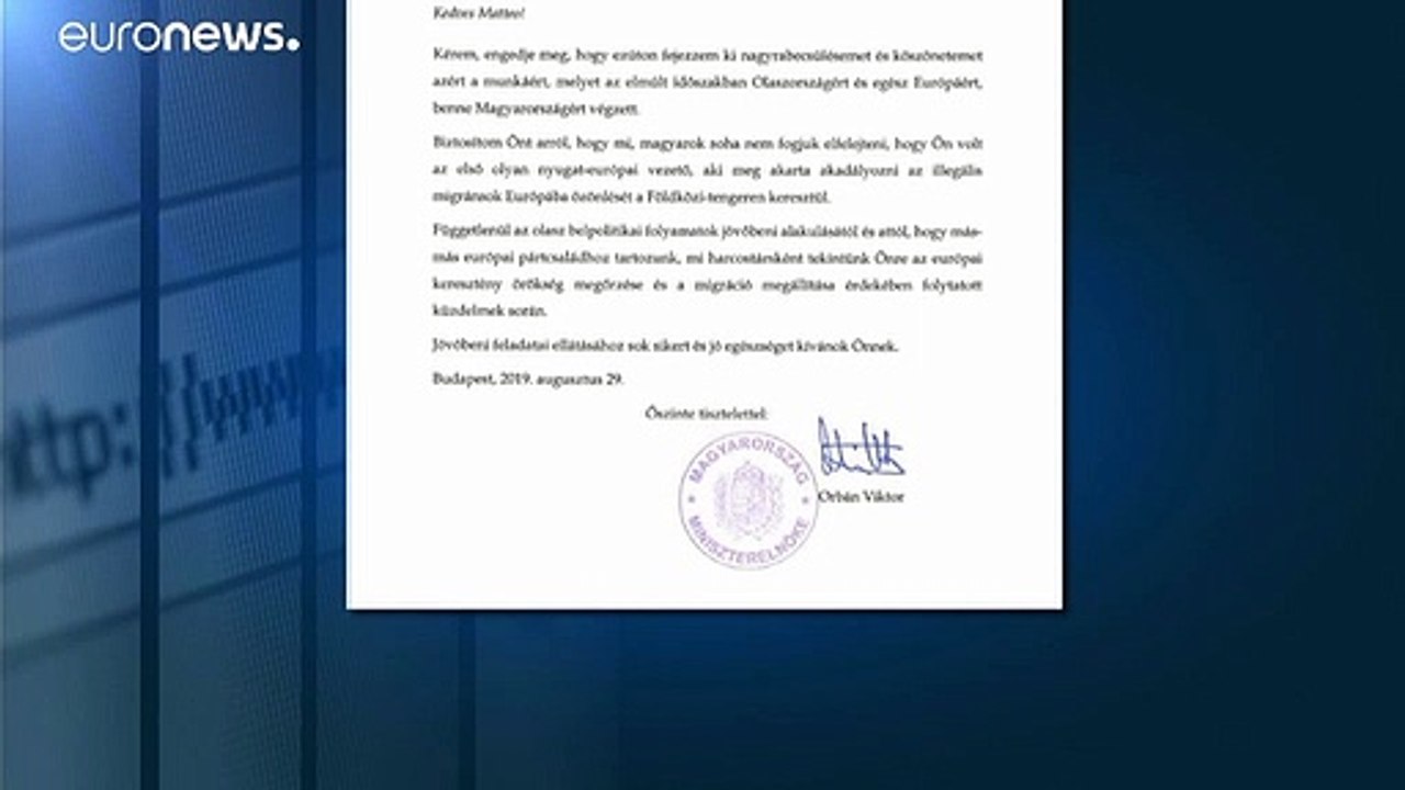 Viktor Orban: 'Lieber Matteo'