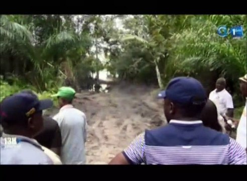 RTG - Visite de terrain du Maire de la commune d’Akanda pour constater l’avancement des travaux du projet écologie beach Gabon