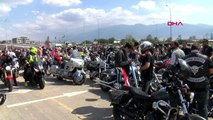 Bursa 1500 motosikletli, zafer bayramı'nı kortejle kutladı