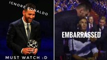 lionel Messi (insults)  Cristiano Ronaldo at UEFA Awards | Must Watch :D