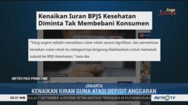 Iuran Kenaikan BPJS Atasi Defisit Negara