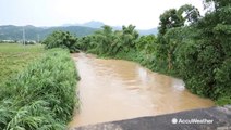 Hurricane Dorian floods river in Puerto Rico