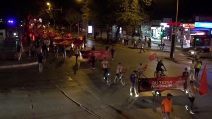 Edirne ve tekirdağ'da fener alayı yürüyüşü