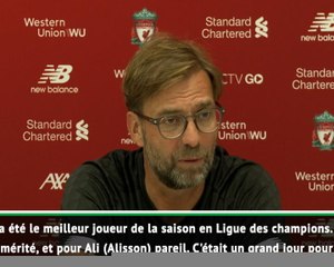 Liverpool - Klopp : "Van Dijk est le meilleur défenseur du monde"