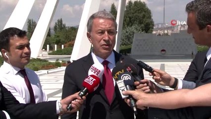 Bakan Akar: "Dün iki Türk iki Amerikan helikopteri havadan keşif ve denetleme yaptı"