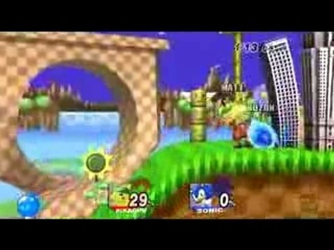 Super Smash Bros. Brawl - Pikachu VS Sonic