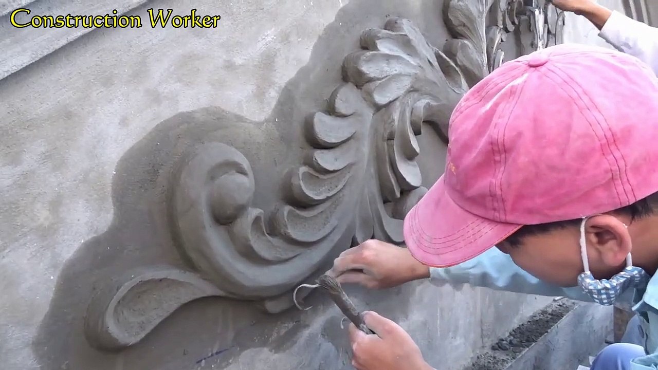 Technical Masters Use Sand And Cement On Concrete Walls You Have To See