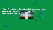 Real Property: a QuickStudy Laminated Law Reference  BAR Exam Study Guide  Best Sellers Rank : #4