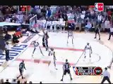 Amare Stoudemire Block On and sends Tim Duncan's shot back