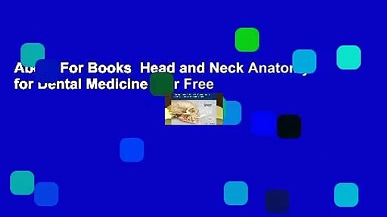 About For Books  Head and Neck Anatomy for Dental Medicine  For Free