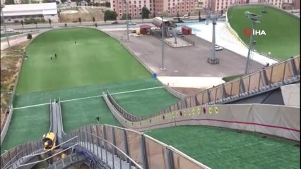 Gençler milli takıma katılabilmek için Erzurum Atlama Kuleleri'nde kampa girdi