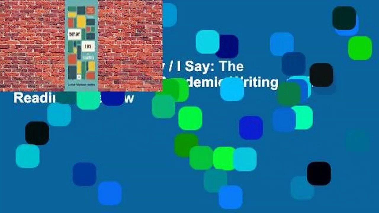 Full E-book  They Say / I Say: The Moves That Matter in Academic Writing, with Readings  Review