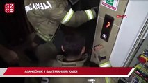 Asansör'de 1 saat mahsur kaldı itfaiye ve apartman sakinleri seferber oldu