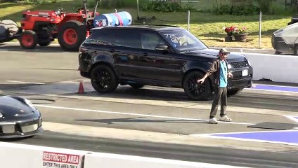 Porsche 911 GT3 takes on Mercedes and Range Rover Sport - drag race
