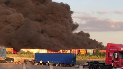 Fire at Hotpoint trailer park in Peterborough