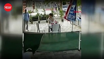 Silivri’de kediye tekme atan kadın kamerada
