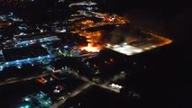 Drone footage shows size of fire at Recycling Lives in Preston. Video: Stephen Melling