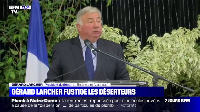 À l'université d'été des Républicains, Gérard Larcher fustige les déserteurs