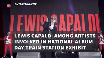 Lewis Capaldi And The National Album Day Train Station Exhibit