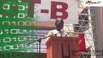 Le secrétaire général de L’organisation démocratique des jeunes Willy Sanou livre le message central du meeting