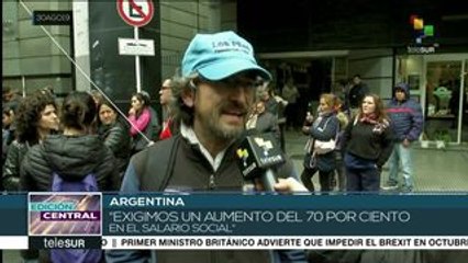 下载视频: Argentina: se registran movilizaciones para exigir salarios dignos