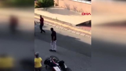 Samsun kurye ile müşteri arasındaki arbede kameralara yansıdı