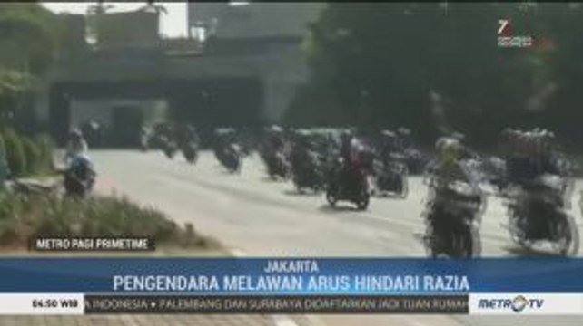 Razia Lalin, Pengendara Motor Putar Balik Hindari Polisi