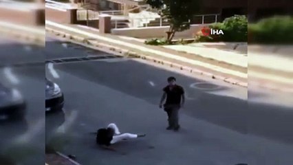 Kurye ve müşteri arasındaki arbede kamerada