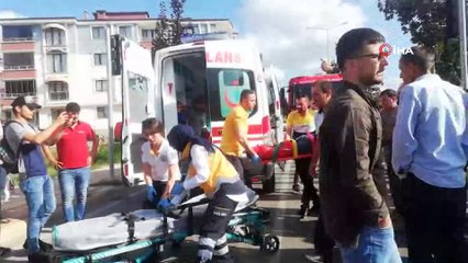 Çekici ile motosiklet çarpıştı: 1 yaralı