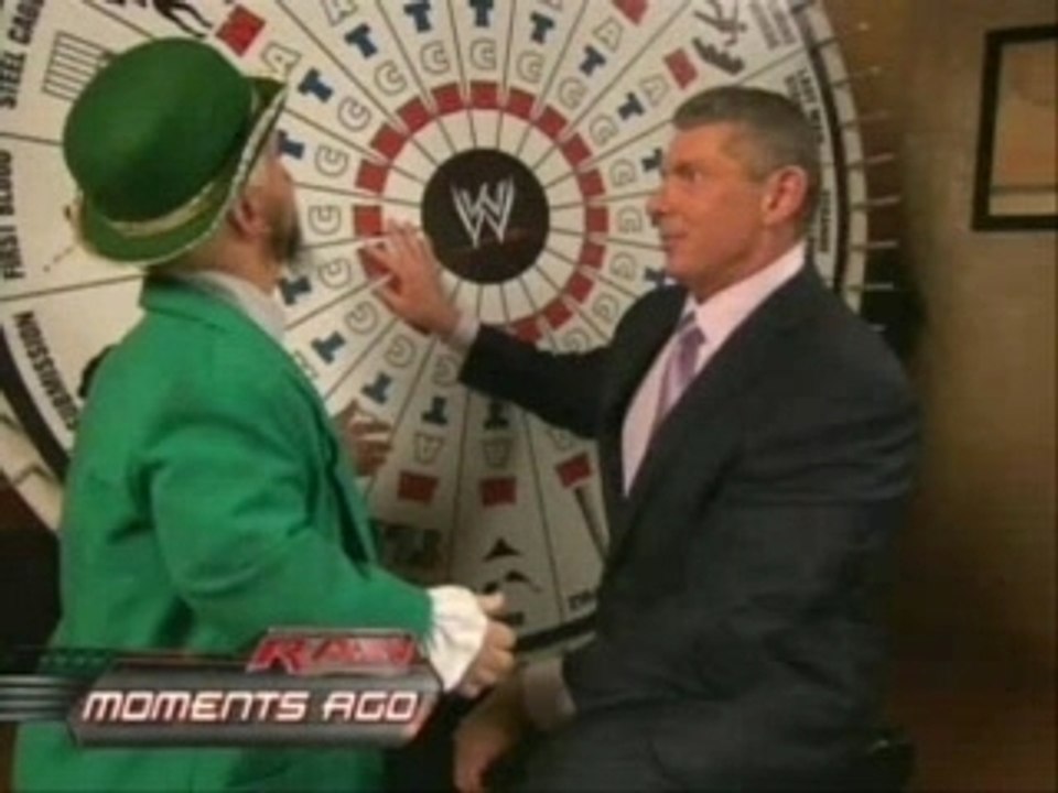 Raw - Hornswoggle and McMahon Segment has sound problems