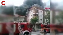 Maltepe'de iş yeri alev alev yandı