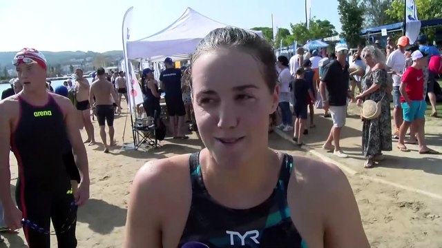 Lara Grangeon après sa victoire à l'EDF Aqua Challenge à Martigues