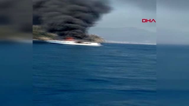 Muğla-marmaris açıklarında teknede yangın çıkt