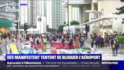 Hong Kong: des manifestants tentent de bloquer les accès de l'aéroport