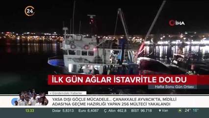 Av sezonunun ilk gününde ağlar istavritle doldu